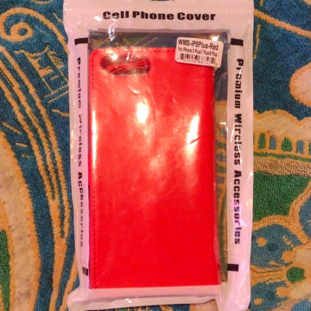Brand new iPhone cell cover wallet with wrist strap and magnetic closure